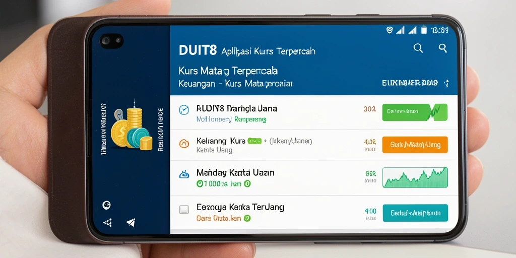 Tampilan antarmuka DUIT8 yang user-friendly untuk konversi mata uang.