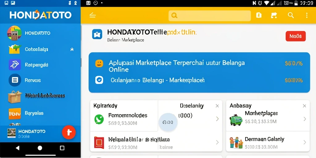 Tampilan antarmuka aplikasi HONDATOTO yang modern dan user-friendly.