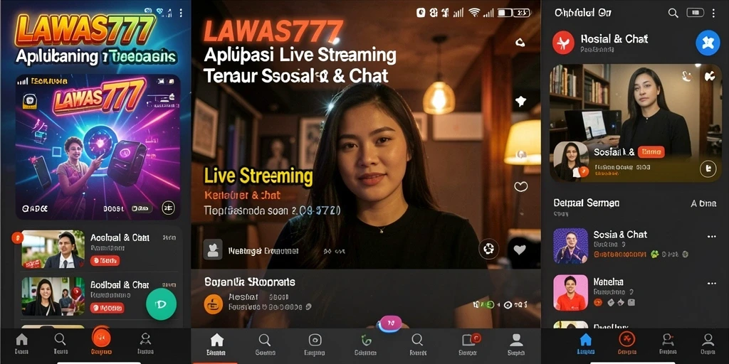 Antarmuka pengguna LAWAS777 yang menarik dan mudah digunakan untuk Live Streaming.