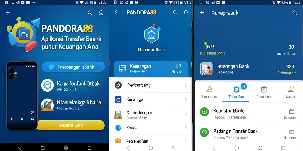 Tampilan antarmuka PANDORA88 untuk fungsi Transfer Bank yang sederhana dan menarik.
