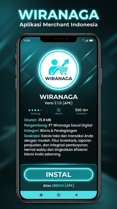Tampilan halaman APK wiranaga